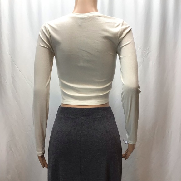 Wild Fable Pug Ribbed Long Sleeve Fitted Top - Picture 4 of 12